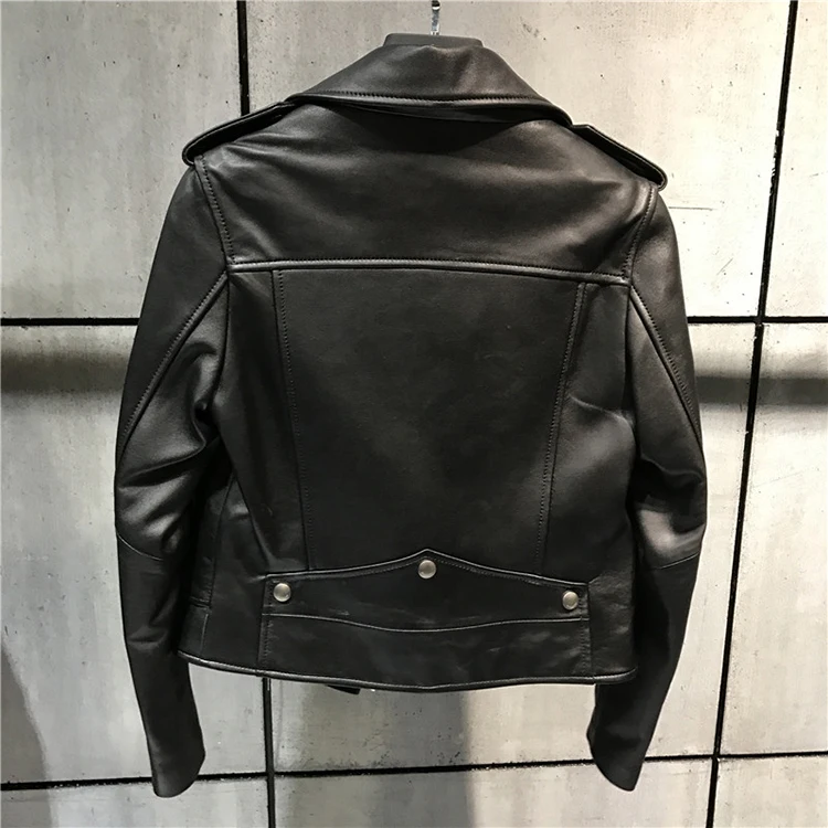 women genuine leather jacket ladies real sheepskin leather jacket