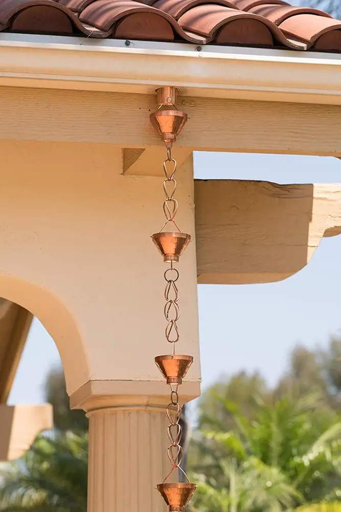 Manufacturer Decorative Metal Material and garden decoration ornaments Usage cups rain chain