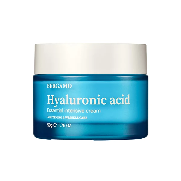 BERGAMO HYALURONIC ACID ESSENTIAL INTENSIVE CREAM 50g non-sticky hydratoin moisturizing whitening wrinkle care made korea