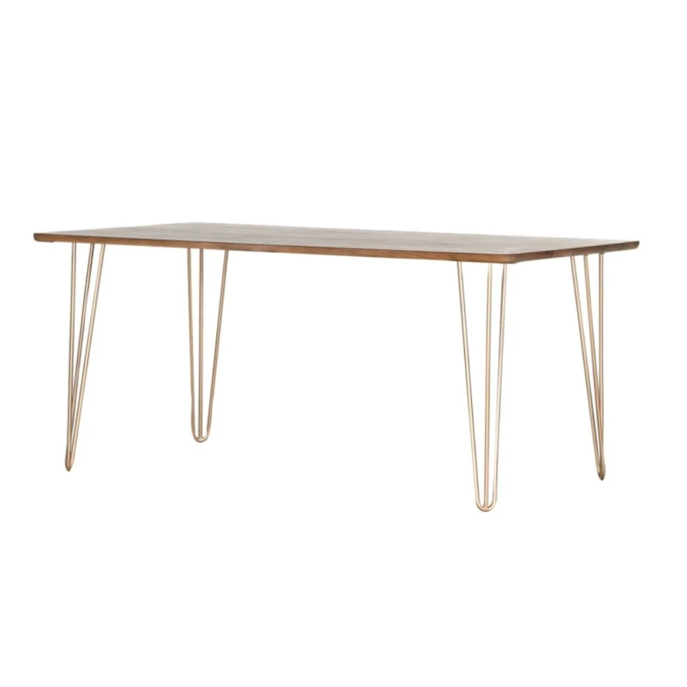 Simple Best Modern dining tables With Solid Wood And metal crafts Legs dining room sets living room furniture For home decor