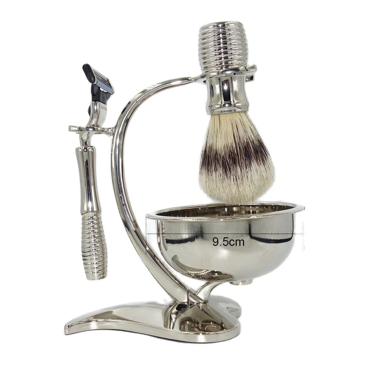 Wholesale Nylon Hair Brush Stainless Steel Shaving Bowl And Brush