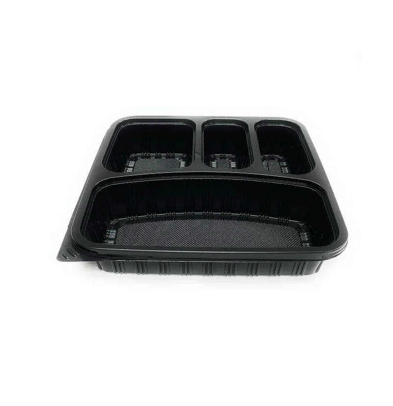 Wholesale 4 Compartment Food Grade PP Plastic Bento Box Take away Lunch Box