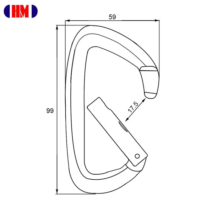 Rock Climbing Aluminum Carabiner For Wild Sports