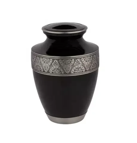 Красивый дизайн чёрная гравировка вкусный памятный металл латунь/алюминий для взрослых похоронные урны кремации