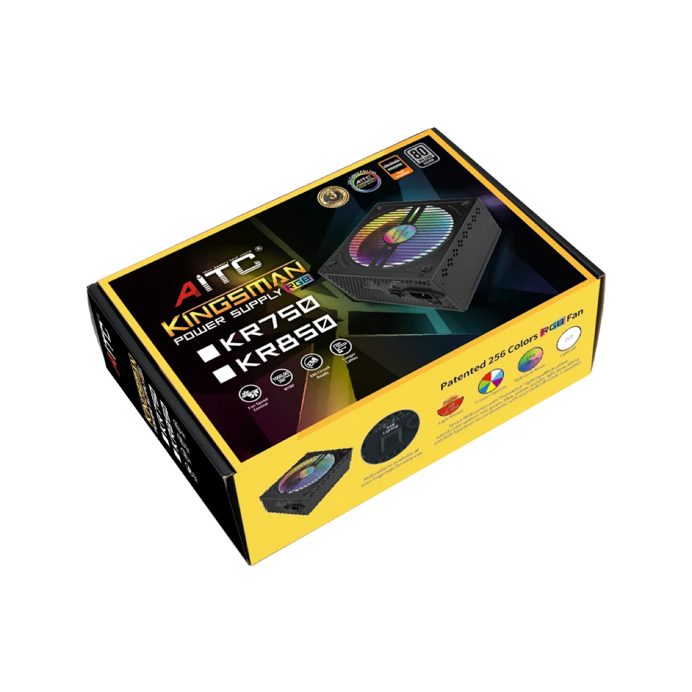 Полностью модульный блок питания RGB ATX 750 Вт 80 PLUS серебристый