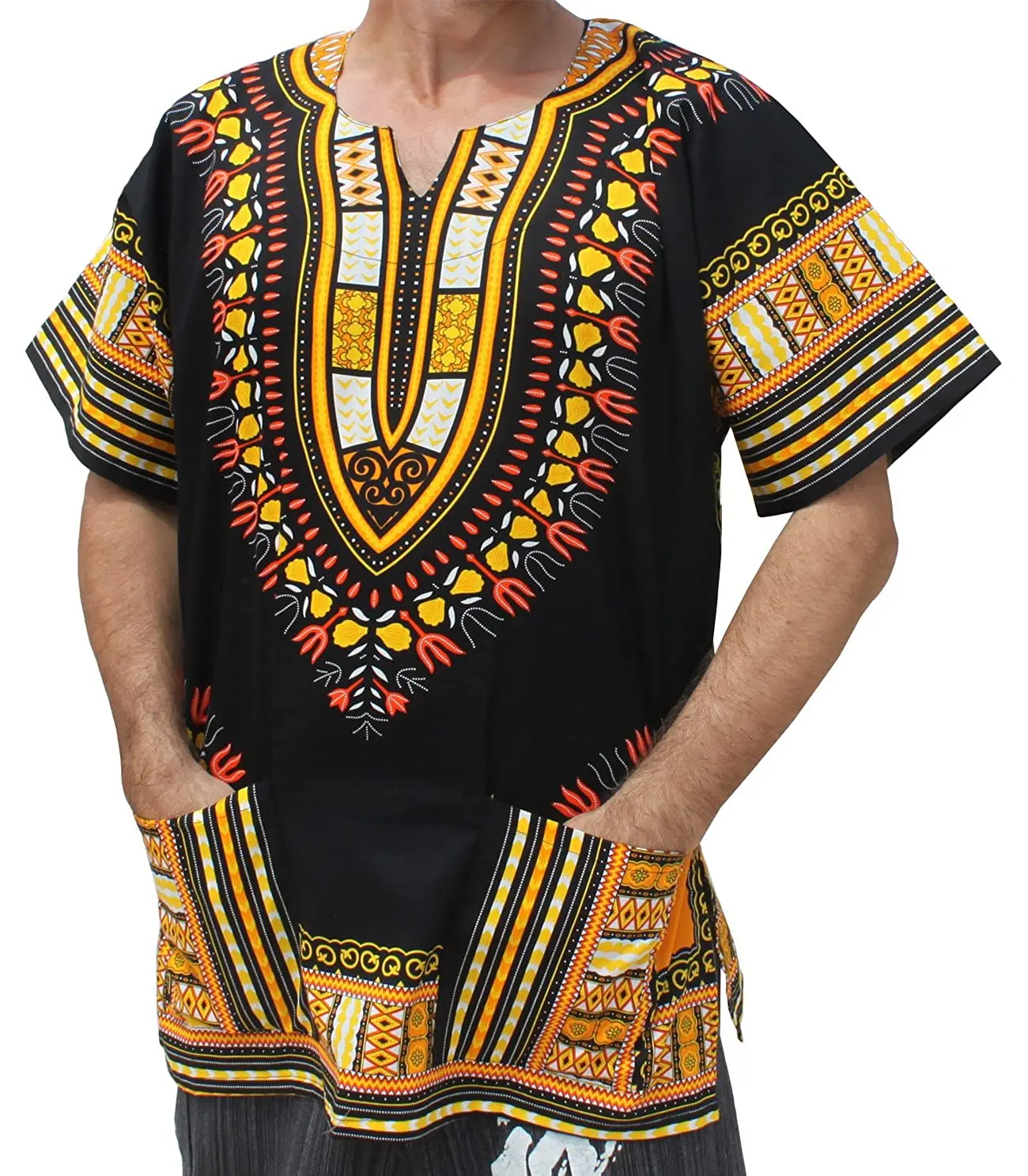 African Shirt Dashiki Print Men Women Succunct Hippie Top Blouse Tribal Free Size Mexican Hippie Blouse Caftan Hippie Boho Dress