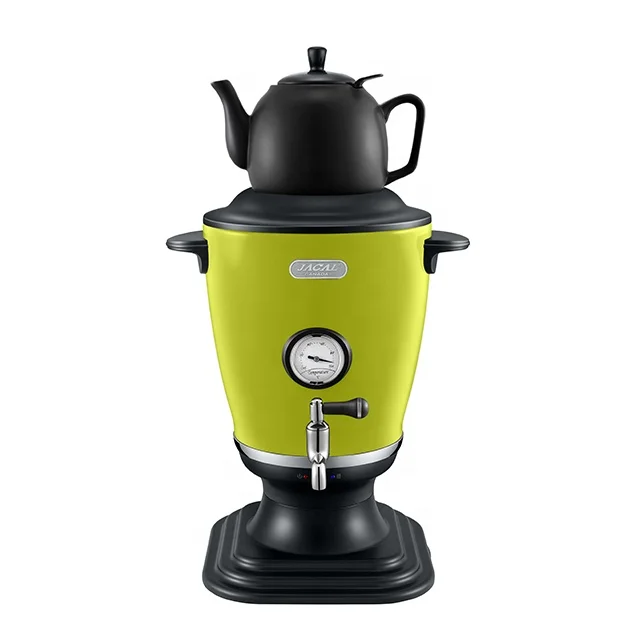 Electric Russian Tea Maker Samovar with decal and temperature display