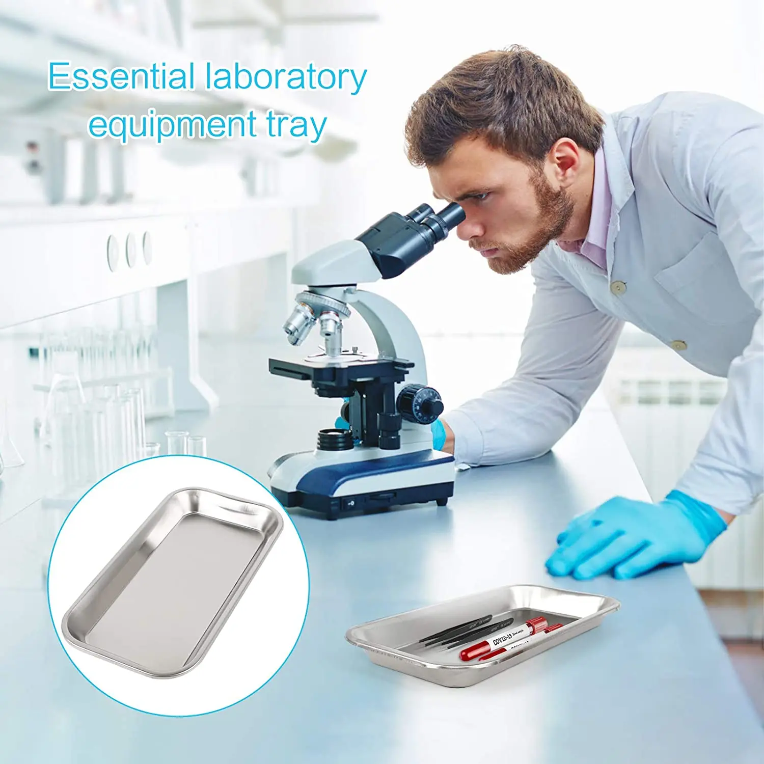 Поднос из нержавеющей стали для медицинских инструментов полезный инструмент клиники лабораторный поднос стоматологических 3 упаковки x 12 см