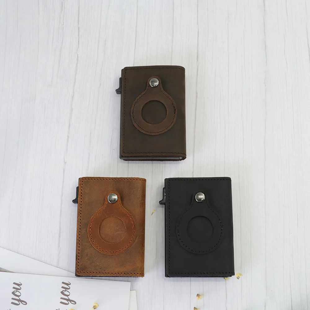 Secure Credit Card Wallet, Credit Card Holder RFID Wallet, Minimalist Card Holder Leather Wallet Black - Conceal Plus