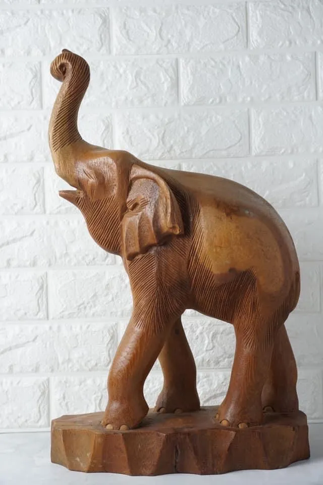 Natree Teak Wood Elephant Carving Export Quality