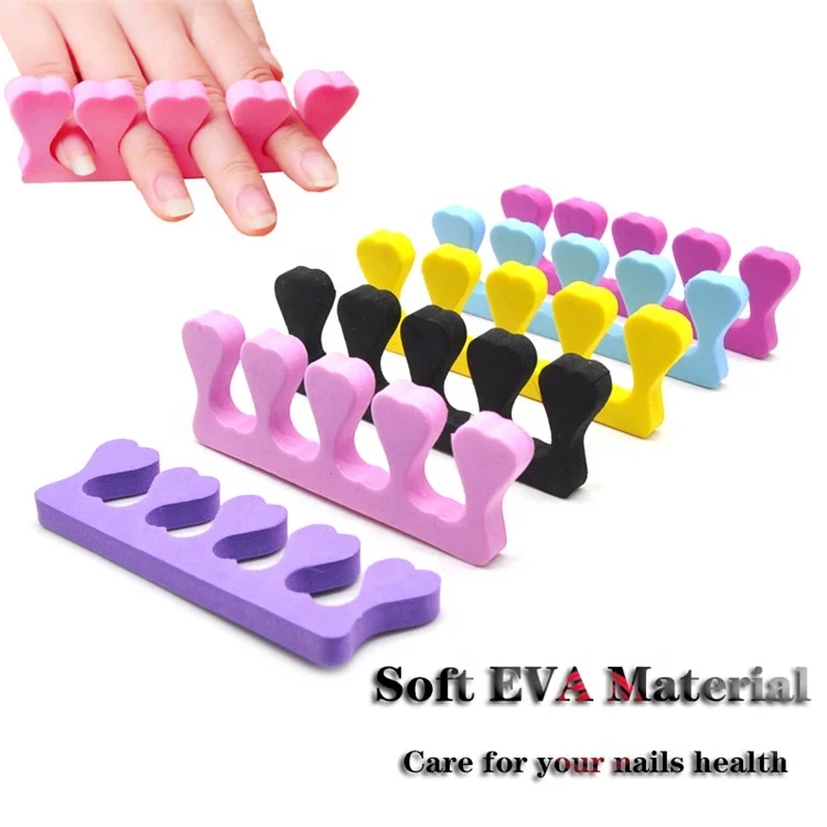 Professional Pedicure Salon Soft EVA Foam Finger UV Gel Polish Nail Toe Separator Pedicure Soft EVA Foam Nail Finger Gel Polish