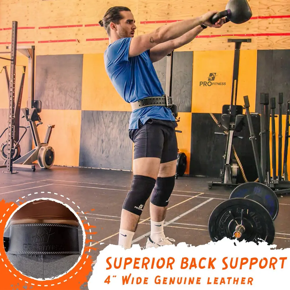 High Quality Gym Belt Custom Logo Back Support Fitness Bodybuilding Leather Belt