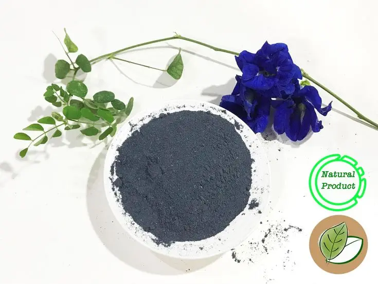 Private Label OEM Organic Butterfly Pea Flower Tea Powder Fine Ground Bulk Product of Thailand