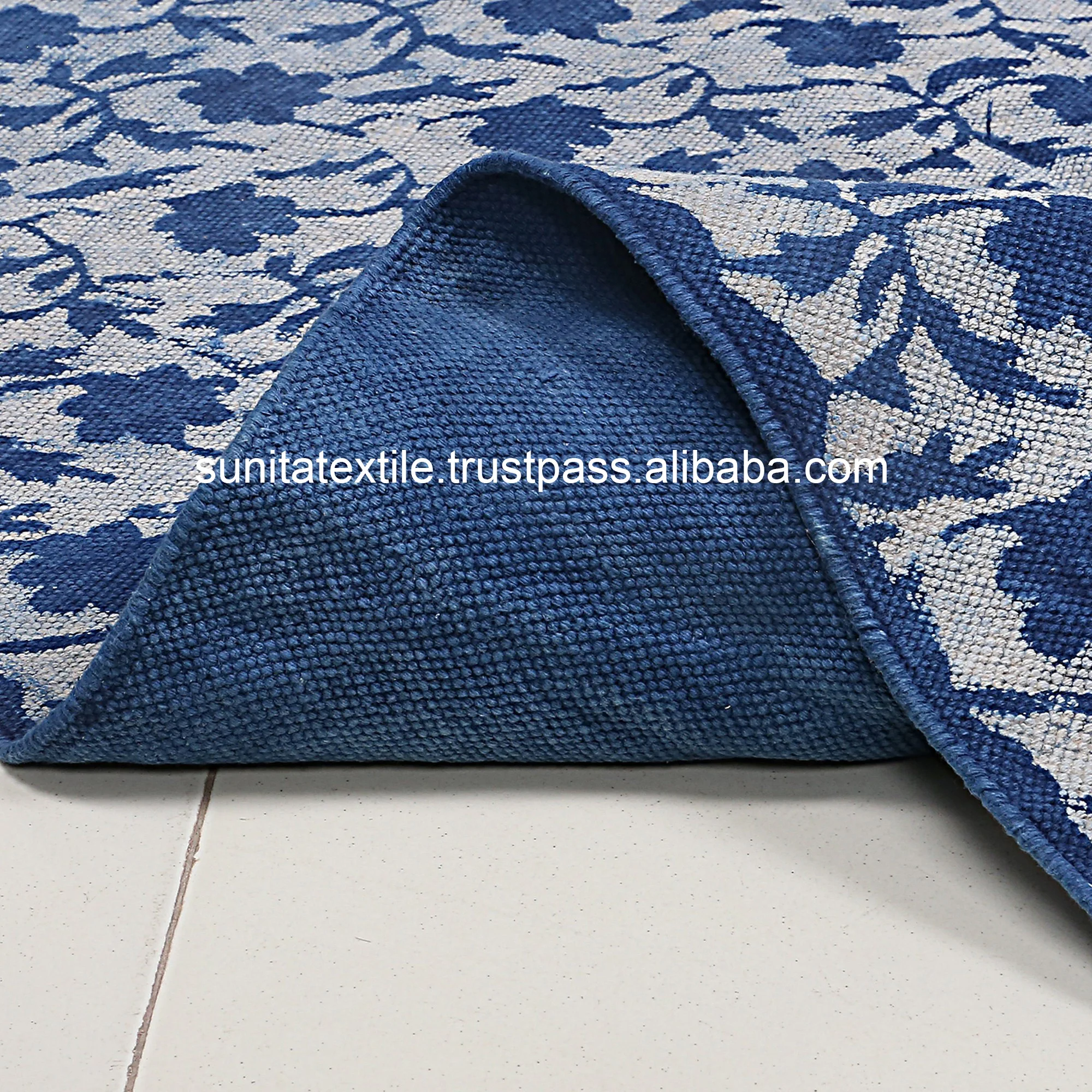  Напольные коврики ручной работы из органического хлопка с узором в виде синего Индиго для спальни этнические индийские гостиной домашний декор