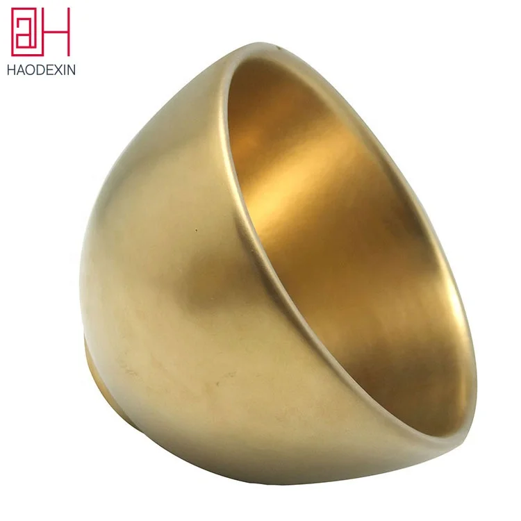 HAODEXIN home decor 10oz Buddha matte gold ceramic temple candle bowl jars ceramic food soup bowl for scented candle making