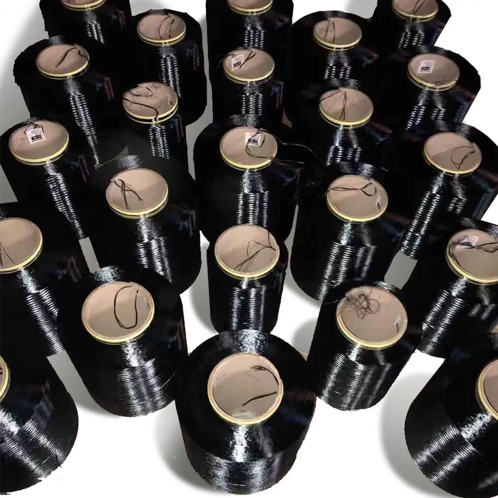 Black 1000D  para aramid filament for buletproof  anti-cut uniforms