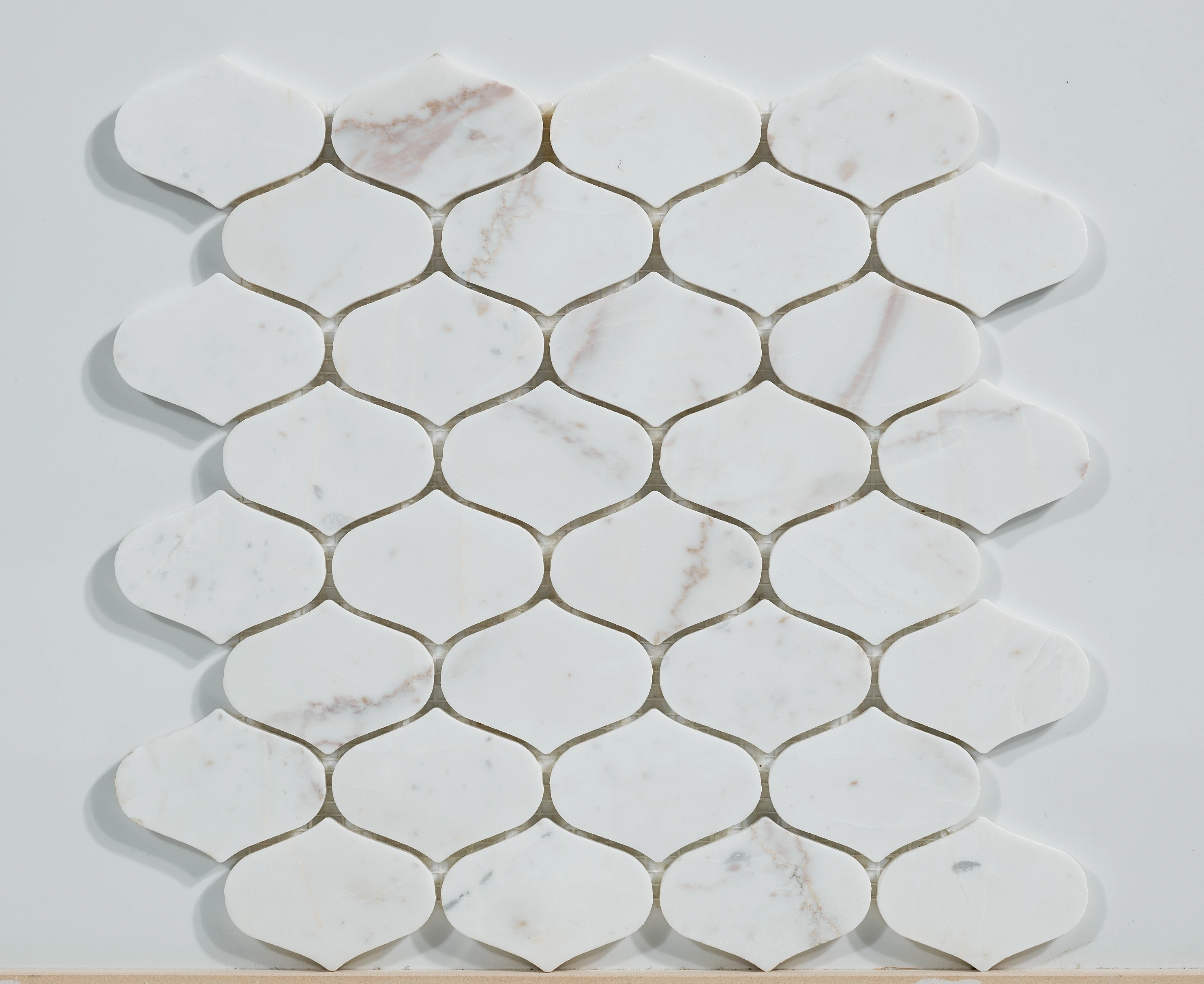 
Flower Pattern White Carrara Waterjet marble mosaic 