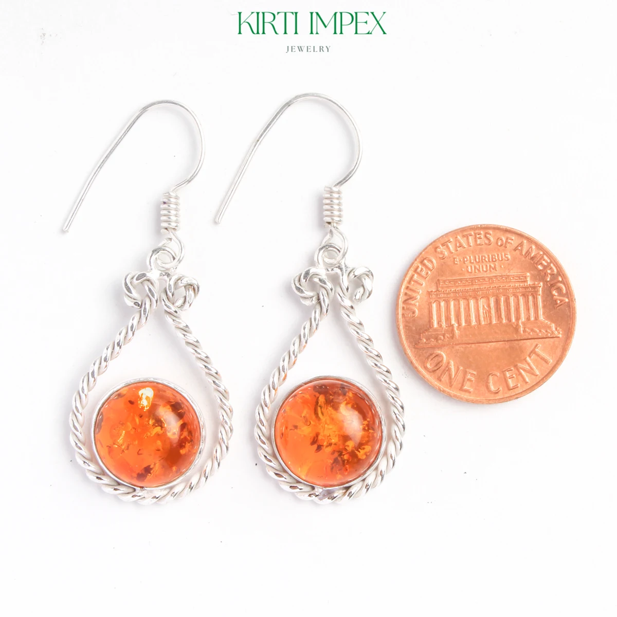 Baltic Amber Earrings Silver Plated Fashion Jewelry Wholesale eBay Hot Selling Summer Boho Jewelry For Women Minimalist Jewelry