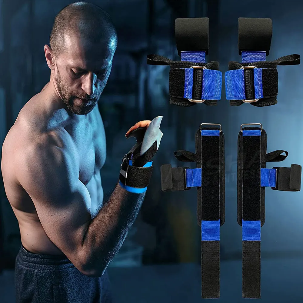 Hot Selling Lifting Wrist Straps for Weightlifting Powerlifting Strength Training Hooks Fitness Gloves Weight Lifting Hook