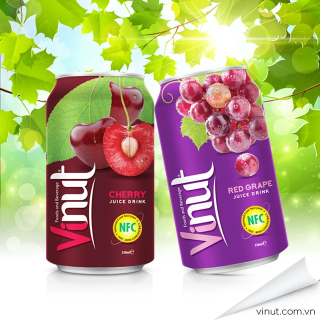 !!!!330ml Passion Fruit Juice By Vinut Beverage /  330ml Vinut Fruit Juice Soursop Juice Drink Manufacturer Organic