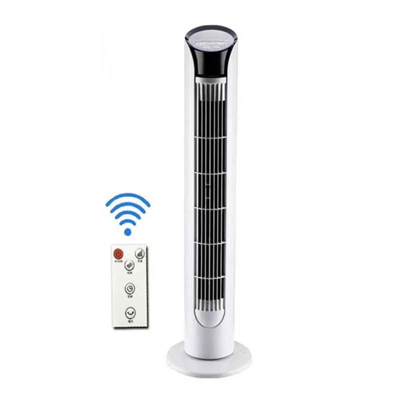 Summer new hot sale home air cooling tower fan with cold wind bedroom round base mini tower fans