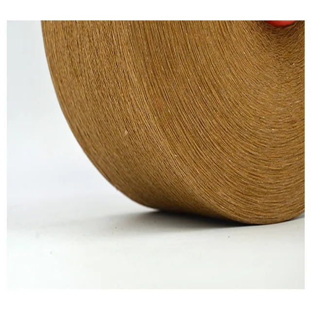 Recycle Bleached Sustainable Knitting Fancy Yarn Dark Blue/Gray Color Dyed Blended 50/50 Cotton Polyester Socks Yarn