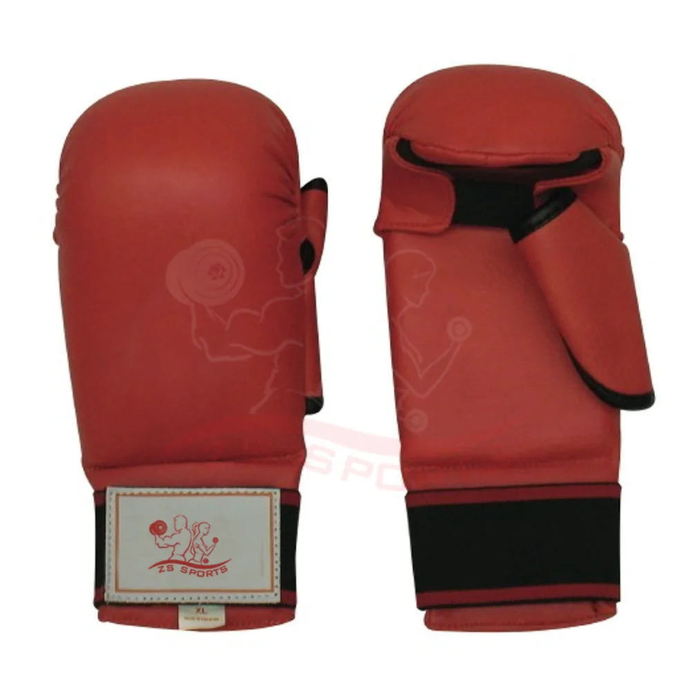 
Online Sale PU Leather Karate Training Mitts In Solid Color 