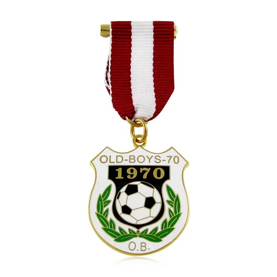 Manufacture Hot Sale Medal Ribbon Drape Soccer Custom masonic Medals Trophies