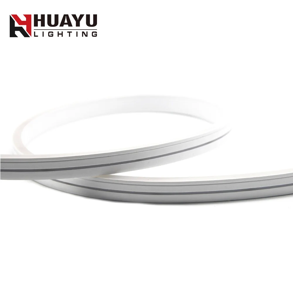 High quality silicone extruded 6*12mm warm white 2700K 3000K led flat light 12v 24v led neon flex tube light for hotel design
