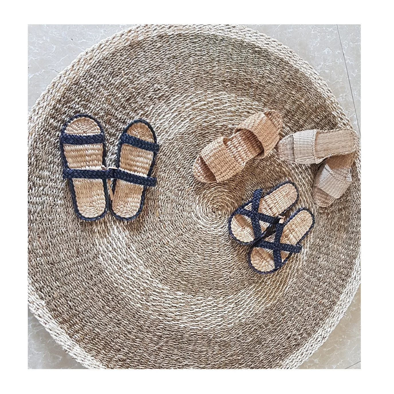 Ручная работа водный гиацинт растительные волоконные тапочки оптовая цена модная обувь подарок // Ms Kathy + 84813366387