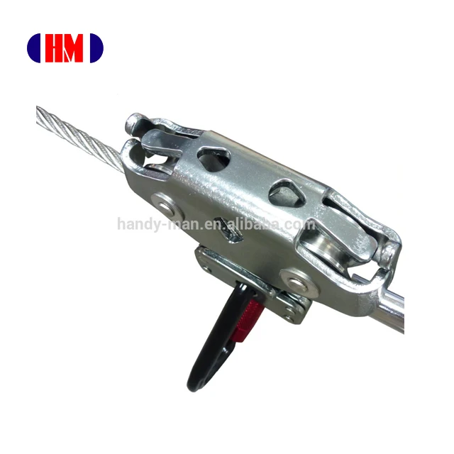 Park Zip Wire Jungle Adventure Aluminum overhead cable crossing double Pulley