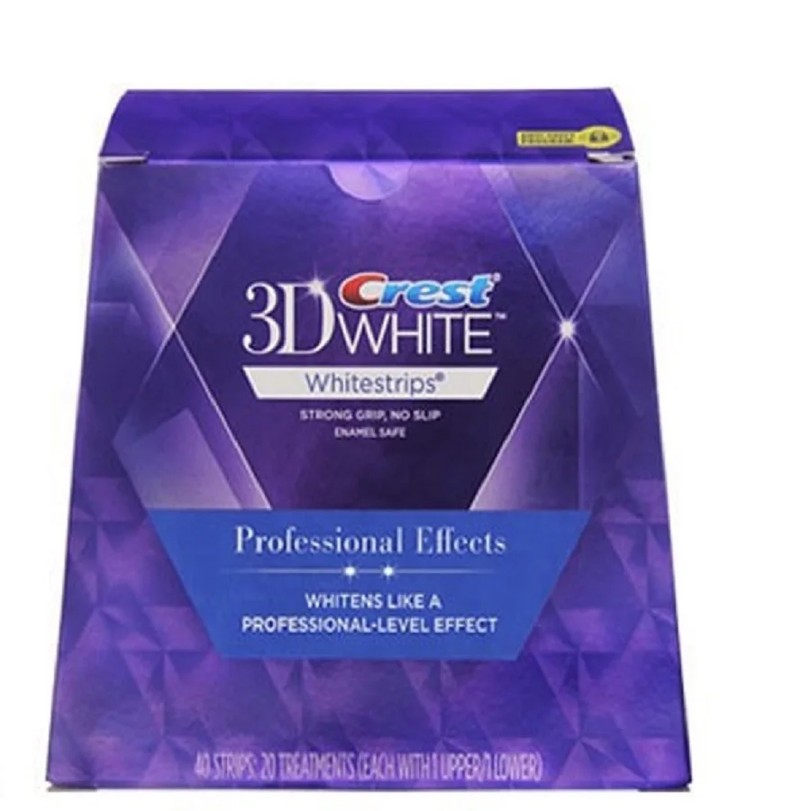Полоски для отбеливания зубов Crest 3d, профессиональный эффект, 20 пакетиков, гигиена полости рта, 1 коробка