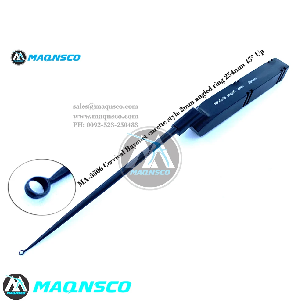 Lumbar bayonet Curette 10 Degree Forward Straight