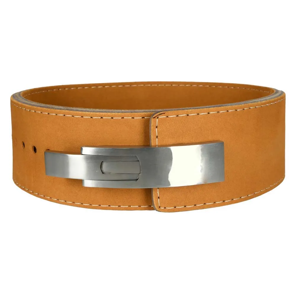 Weight Lifting Leather Power Belt Lever Back Support Straps Gym Training