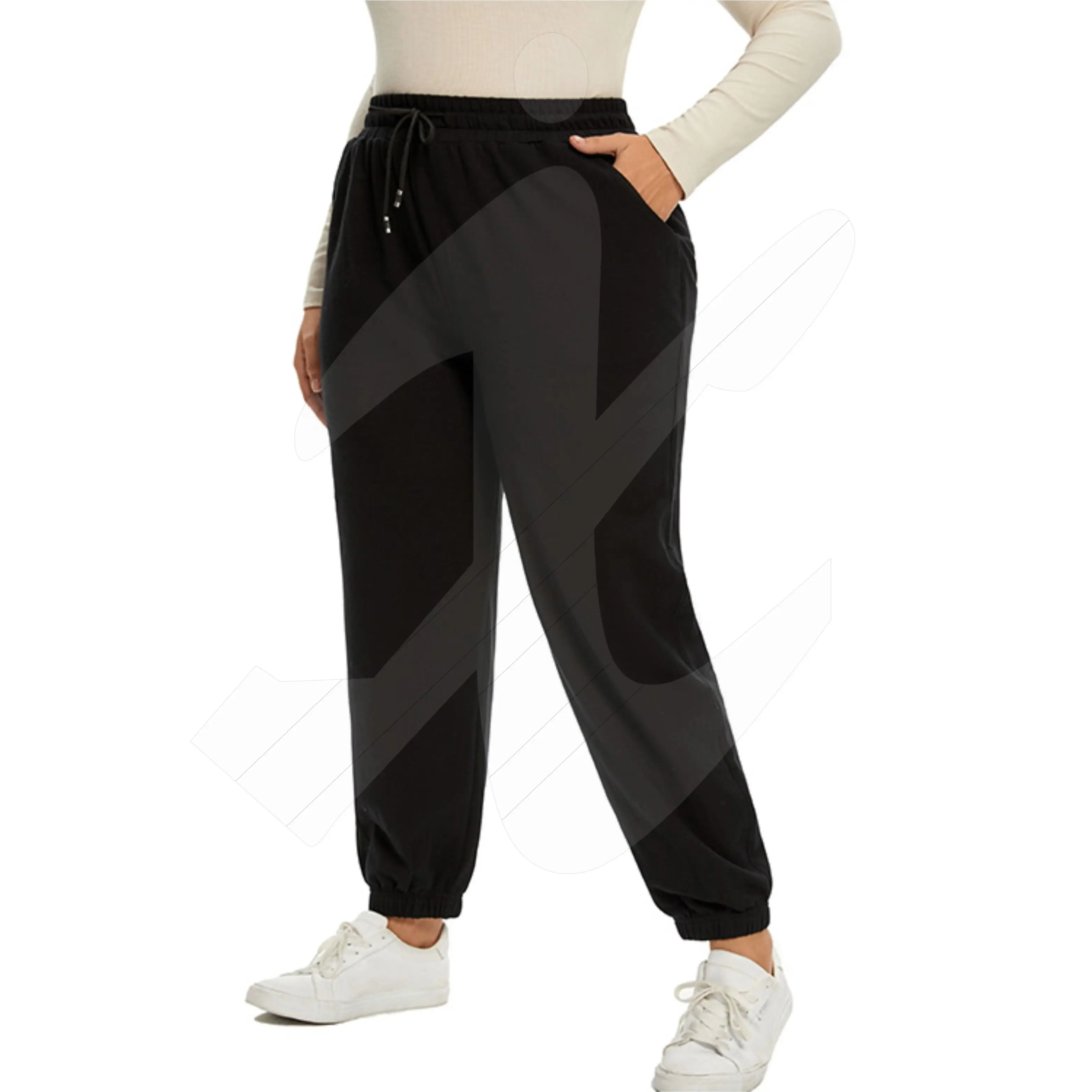 jogger Women Women Ladies Baggy Pants Loose Fit Elastic Waist Black Jogger Women Casual Trouser