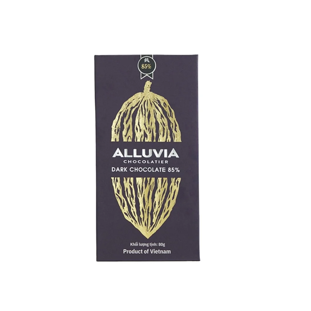 
High quality Single Origin Bean-to-Bar 85% Cacao Bittersweet Chocolate Bar from Tien Giang Vietnam 80g 