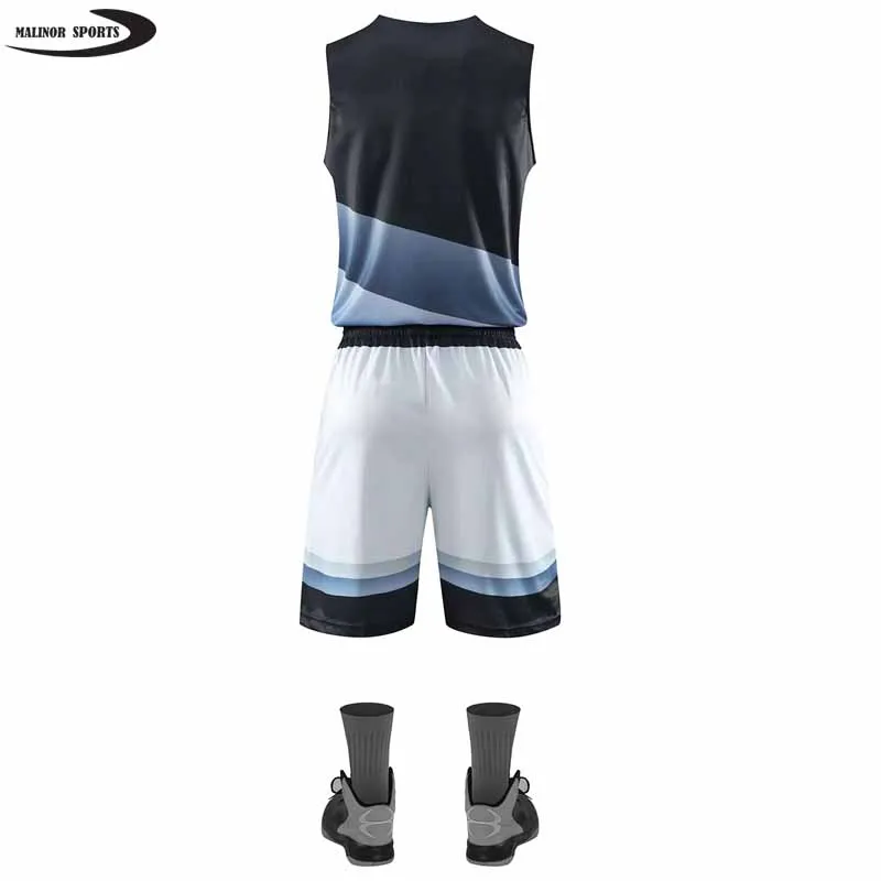  Форма для баскетбола с сублимационной печатью новейший дизайн Комплект Баскетбольной униформы на заказ