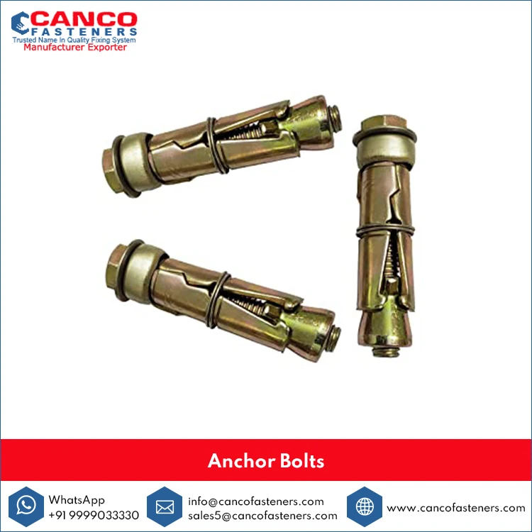 Tested Quality 24MM Mild Steel Stainless Steel Hot Dip Galvanized Heavy Duty Shield Anchor Bolts Fasteners for Fire Doors