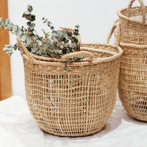 100% Natural Wicker Woven Rattan Basket Made in Vietnam With Best Quality / Jolene +84 336089155