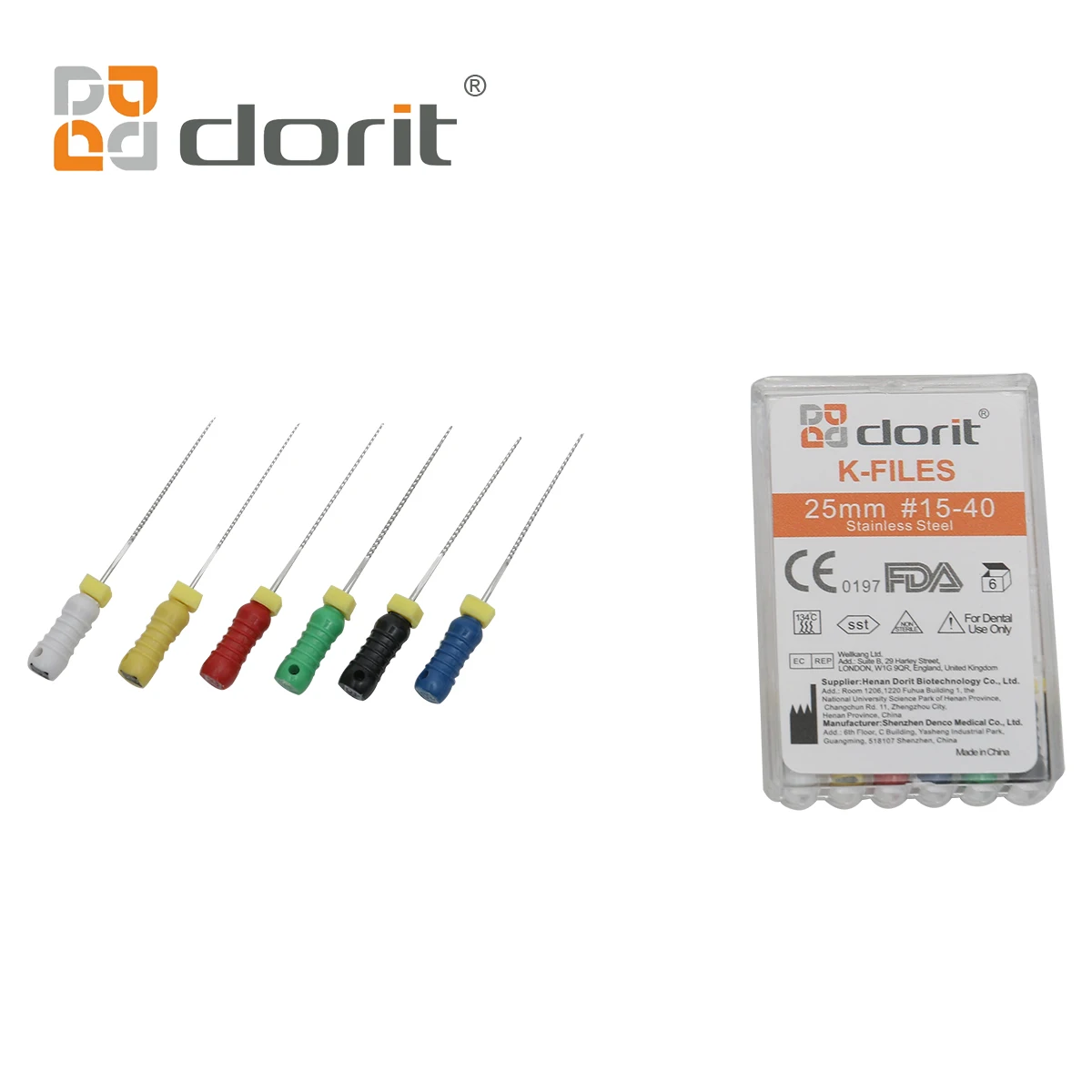  Dorit прочная цена корневой стоматологический эндододонтический роторный нержавеющий напильник возвратно-поступательный напильники Размера 06 k