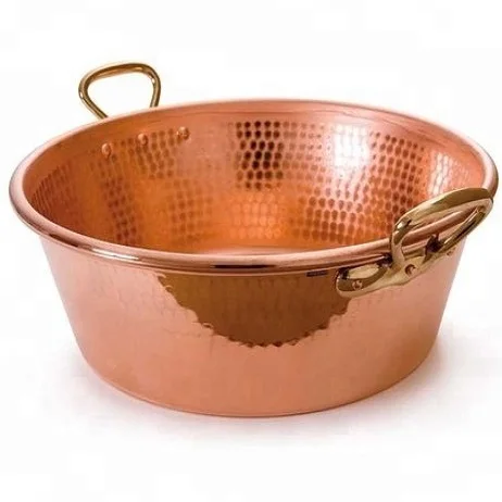 Dinnerware Decorative Hammered Copper Kitchen Bowl For Sale