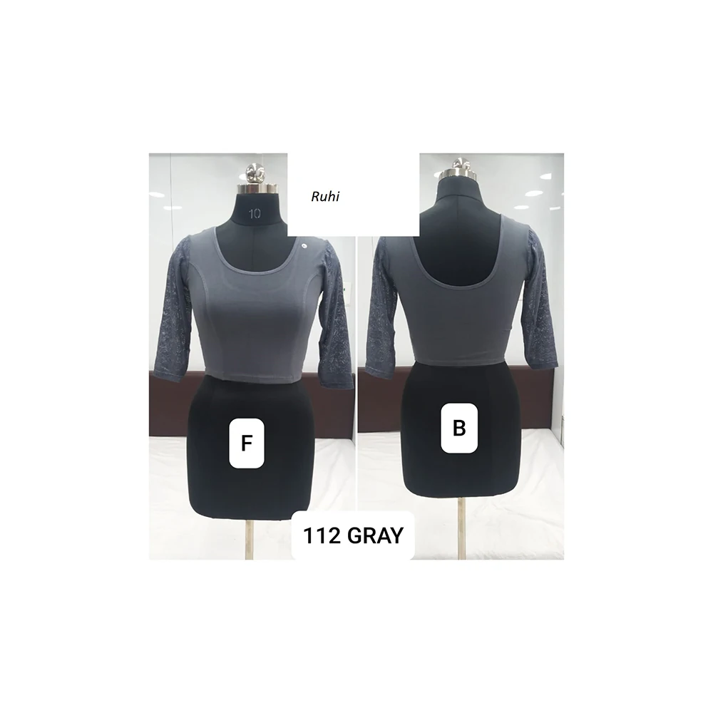 Buy Best Cotton Lycra Stretchable Women Blouse Full Net Sleeve At Wholesale Price