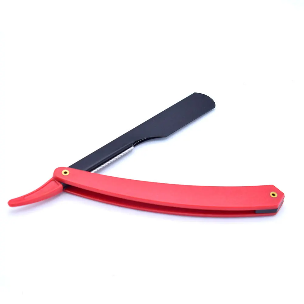Disposable Single Blade Straight Edge Razor with Slide-Out Plastic Handle Safety Barber Razor for Hair Face Bikini Shaving