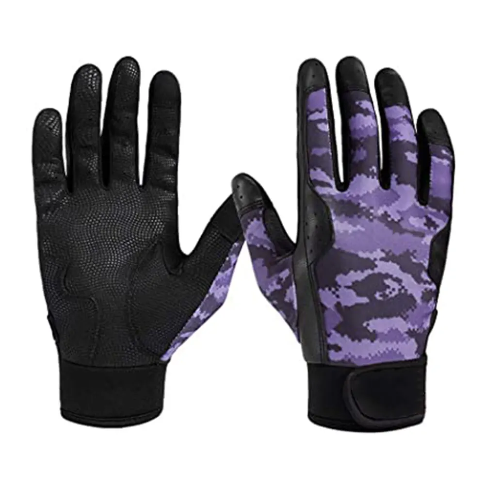 Baseball Batting gloves with custom leather, logo, and club name anti-slip and comfortable palm-breathable high-quality gloves