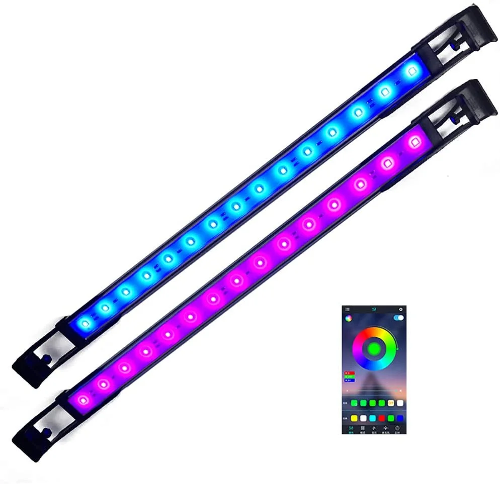 Aquarium Fish tank LED BT light APP remote control RGB colorful bracket light IP68 waterproof courtyard landscaping light