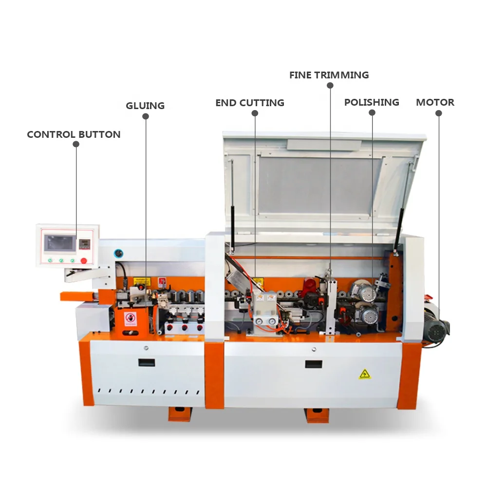 HR515-4 деревообрабатывающий станок для облицовывания кромок высокоскоростная полностью автоматическая машина изготовления ПВХ дома нержавеющая сталь кухонный Кабинет двери фанерный
