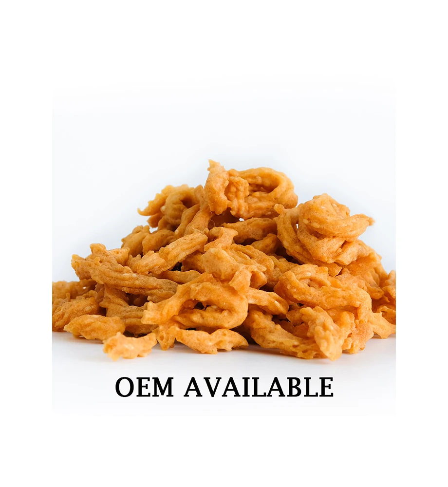 Prawn Muruku Custom brand Wholesale OEM Healthy Seafood Prawn Shrimp Snack Crispy Cracker Muruku Storage At Cool Dry Place