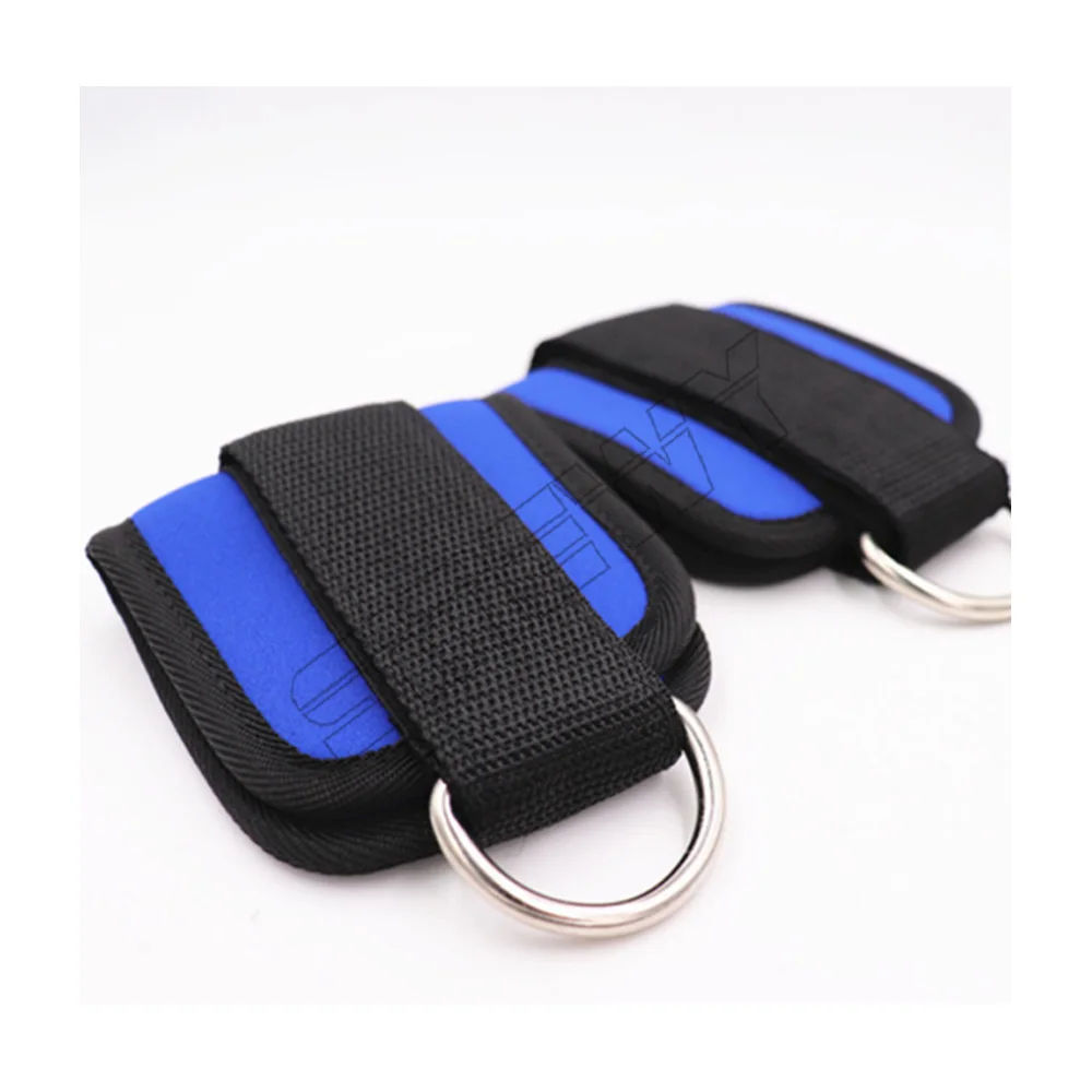 Custom Logo Adjustable Double D-Ring Ankle Straps Cuffs for Cable Machine