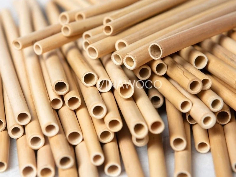 Wholesale Price Vietnam Factory Natural and organic bamboo straw set bamboo straw with brush Customized Bamboo Straw