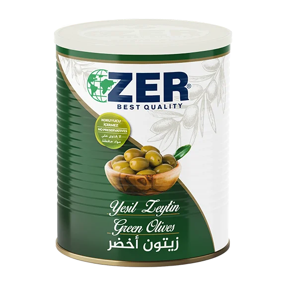 Жестяные зеленые оливки Zer 1/1x12